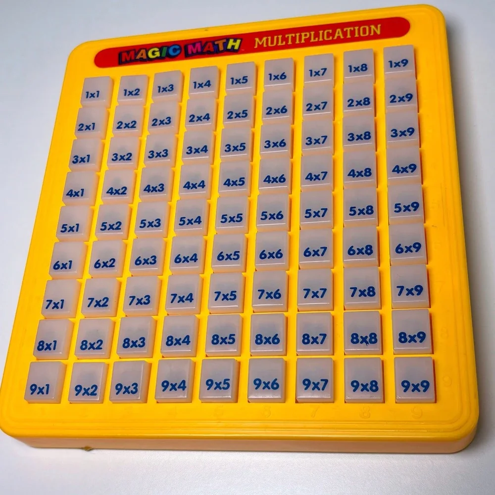 Magic Math Multiplication Yellow Vintage 1993 Educational Press Lanard Toy